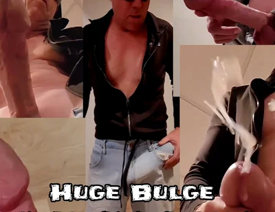 Huge Cock Bulge Causes Huge Cumshots for Siixxbig