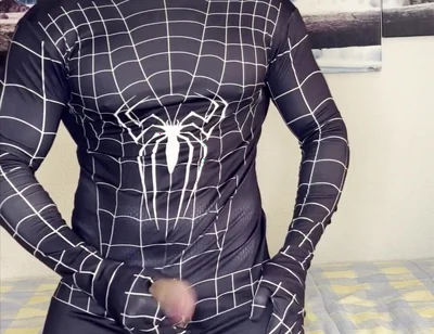 My Spiderman Cock Cums!