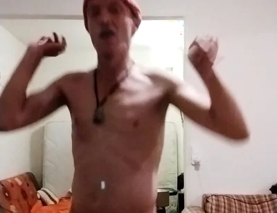 Completely Naked Except for an Orange Beanie