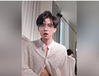 Sexy Twink In Suit Swing His Cock And Cum All Over Your Face And Tongue For Money