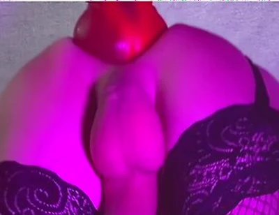Doggy Style Cumming With A Huge Wall Mounted Knotted Dildo In My Tight Anal