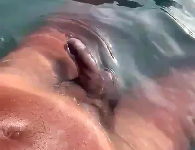 Listening to Gooning Audio in the Pool and Jerking off