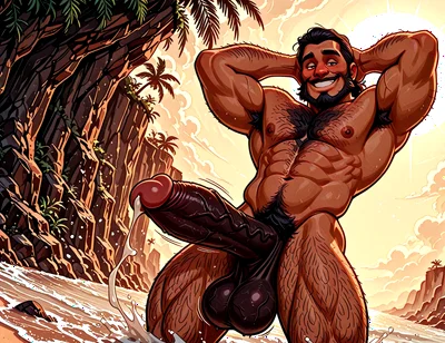 Beach Hunks Showing Erections