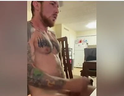 Big Load At The End Solo Tattoo Muscular Guy Masturbation