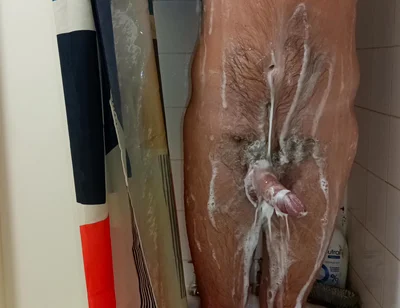 Hot Dilf Shower Big Uncut Cock Wanking and Cumming - Rockard Daddy