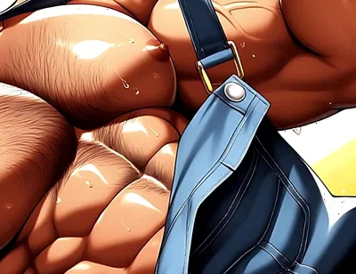 Hot Hunks Teasing Outdoors Made with Ai