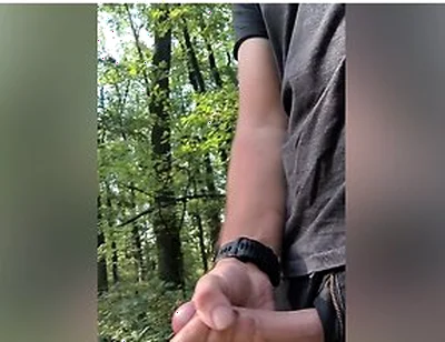 Cumshot In The Middle Of The Forrest