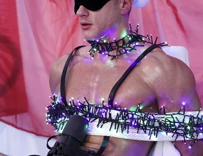 Santa Came by Early, so I Locked His Ass Down Using His Own Ropes and Used My Milking Machine to Take His Milk for Once