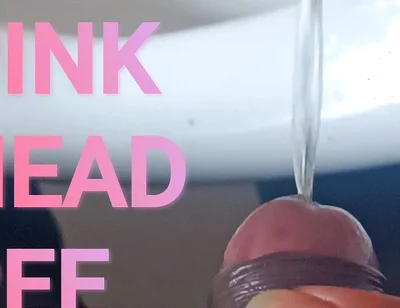 Pink Head Dick College Boy Peeing in Urinal