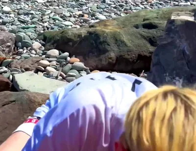 Persuaded a Straight Guy to Give a on the Beach