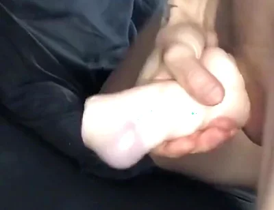 Jerking off with a Flashlight and Big Cumshot