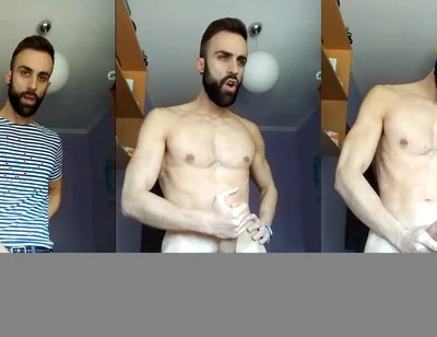 Hot Guy with a Big Cock of 23 Cm Jerking off in His Room