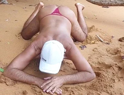 Ladysilva Hot Ass on the Beach in Sexy Panties
