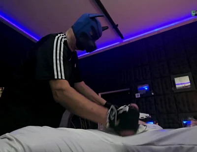 Playing Puppies Pleasure on the Rack Bondage,handjob,sneakers,smelly Shoes and the Yellow Ballon Part 2