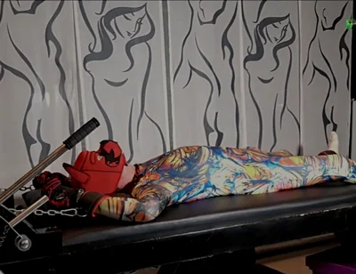 Playing Puppies on the Rack Bondage Cock Teasing Photoshoot