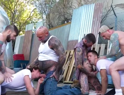 Greyson Myles, Ryan Sebastian And Jason Collins In Trailer Park Orgy