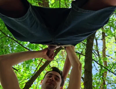 Gay Cruising in the Woods: Sucked and Kicked a Man in the Ass