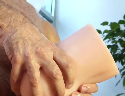 My Big Daddy Cock Tears Apart a Tight Toy Hole
