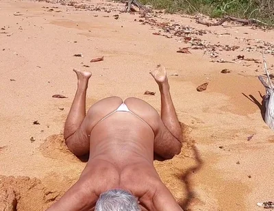 Ladysilva Crossdress What a Hot Slut in Panties on the Beach