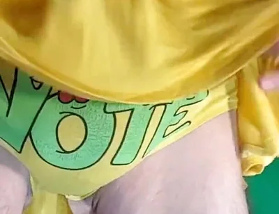 My Panties for Contests Under My Yellow Miniskirt