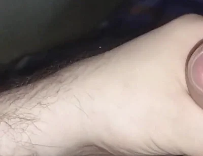 Masturbating on Bed and Huge Cumshot to My Hairy Belly