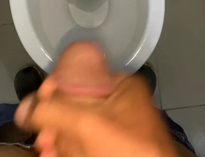 Toilet Jerk off at Work