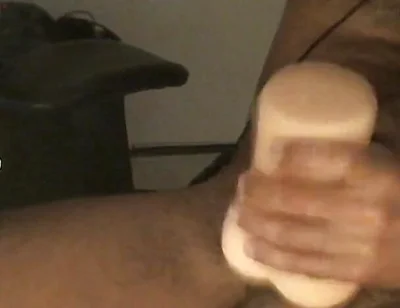 Hairy Man Masturbates with Two Toys and Ejaculates Inside