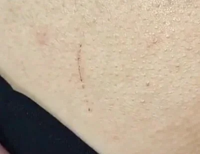 A Transvestite's Big Dick Let Him Fuck His Hole in Tights and a Skirt Covered in Cum