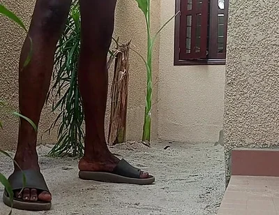 Wanking Myself up in the Back Yard