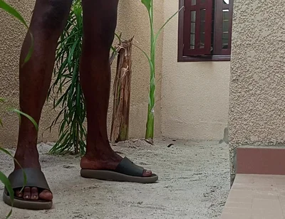 Wanking Myself up in the Back Yard