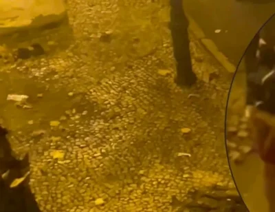 Amateur Boy Caught Peeing in the Street