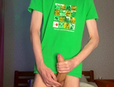 Naughty Evening Edging Ends with Bed Soaking Cum