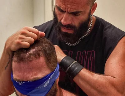 Bearded Master Uses Muscle Sub