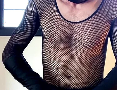 Dom Devil Demon Femboy in Latex and Stockings Loads Wit Big Dick