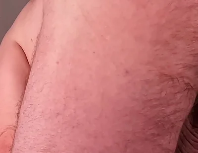 Bear Morning Stretch From Behind to Expose Big Balls, Cock and Asshole