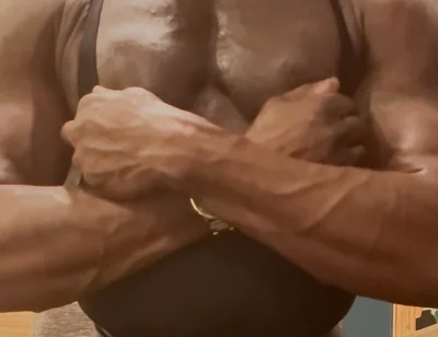 Black Muscle CD Heeled Slut Boots Prostate Wank