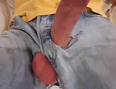 Massive Cock and Balls Escape Siixxbig Jeans