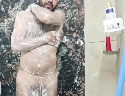 Indian Police Officer in Shower
