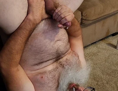 Jerk off and Cum on My Face and Beard