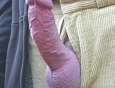 Big Uncut Cock Creamy Cum Outdoor Edging Wearing Cords