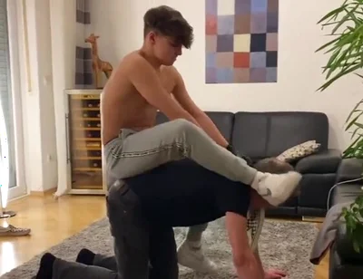 Leather gloves german teen master