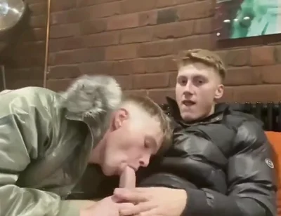 Scally boys cock sucking puffer jackets