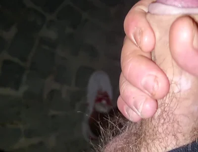 Love and Perversion, Cumshot and Cock on Display Outside Ex's House - Where in the Past She Gave Him the Best Handjob