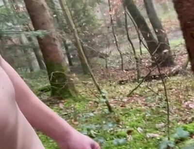 Running in the Forest and Stripping Completely Naked