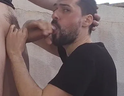 Hot Daddy Sucking Stud Massive Cock and Nuts 3 Times