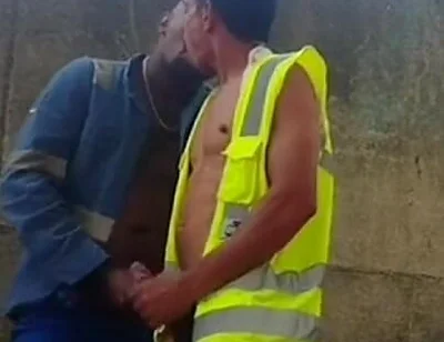 Two Workers Behind the Service Wall