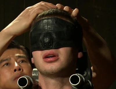 9 Inch Cock Edged in Metal Bondage