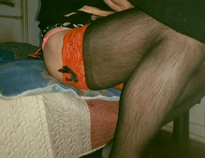 Pretty Little Ass Beauty Sissy Doing Anal Anf Gape Dildo with Chains and a Jewel Padlock on the Thong