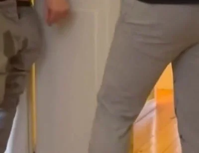 Desperate Boy Left Outside by His Flatmate Wets Himself and Then Gets His Revenge