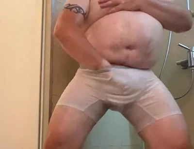 Wet White Clothes Shower One